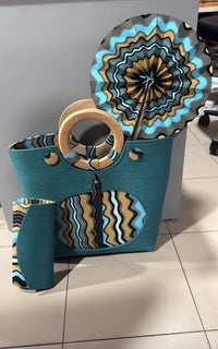 Chic & Versatile 3-Piece Set – Tote Bag, Clutch and Hand Fan