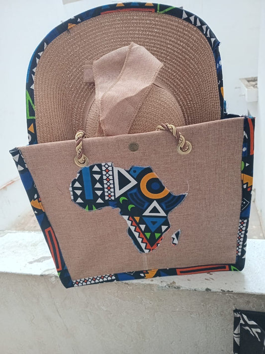 Sun & Style Set: Beach Tote Bag + Matching Hat