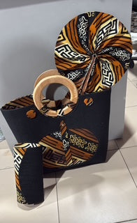 Chic & Versatile 3-Piece Set – Tote Bag, Clutch and Hand Fan